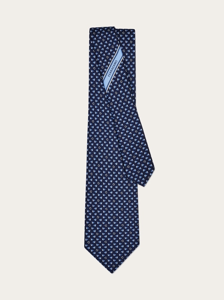 Mail print silk tie Gallery image 3