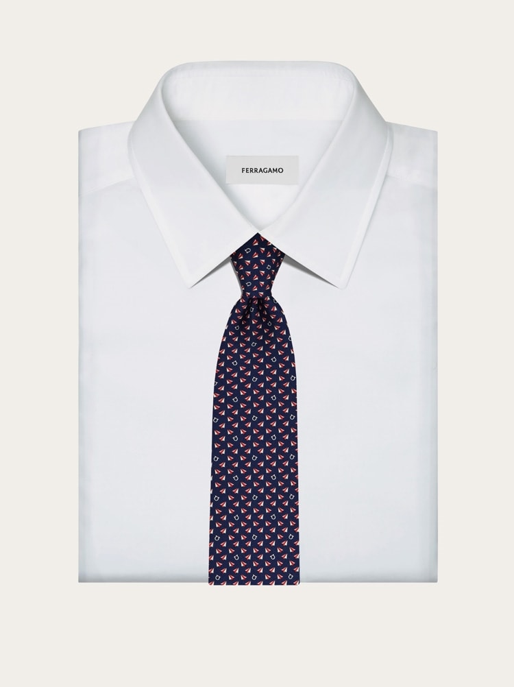Mail print silk tie Gallery image 4