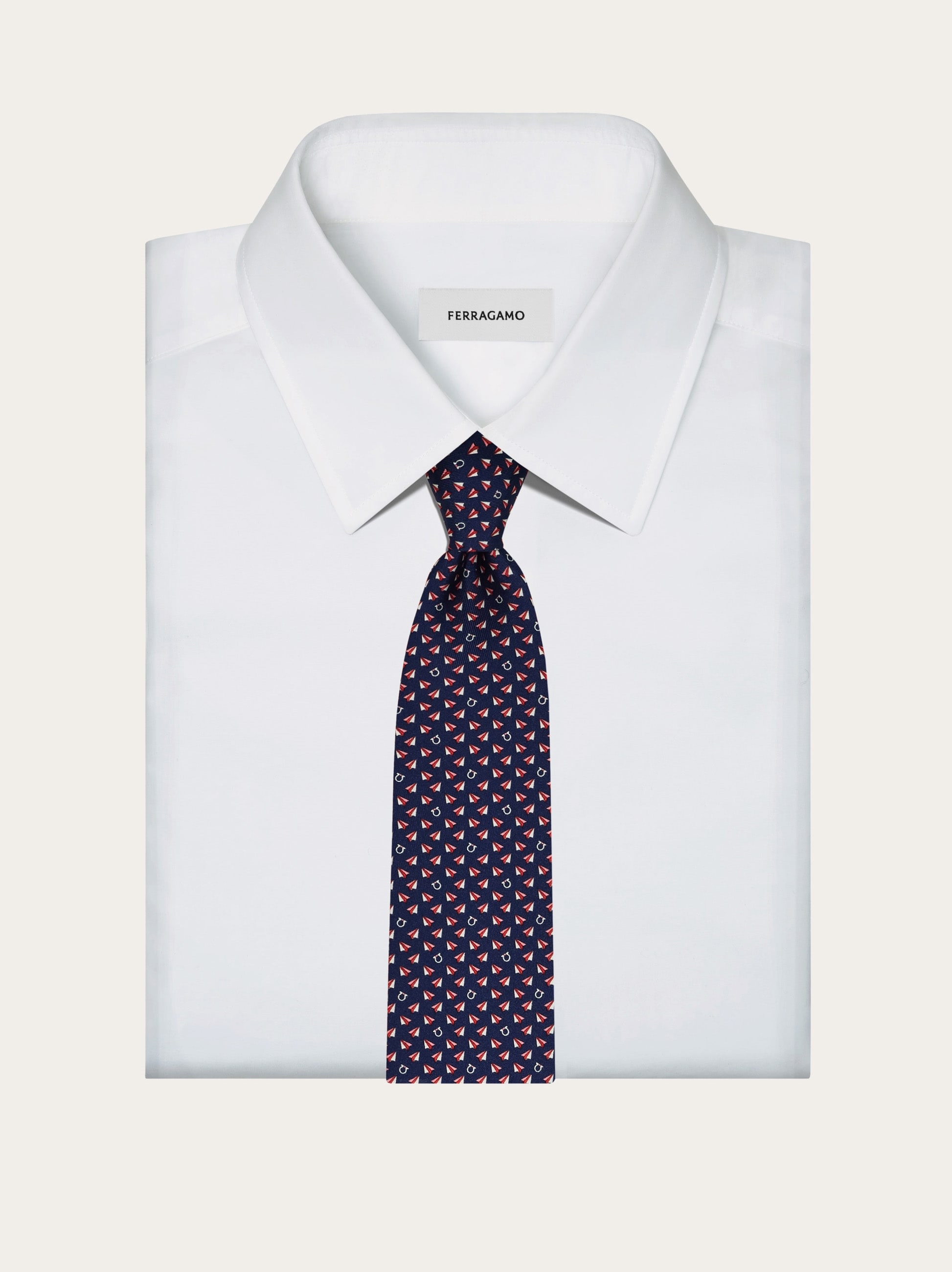 Mail print silk tie - Men | Ferragamo