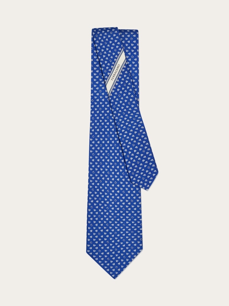 Mail print silk tie Gallery image 3
