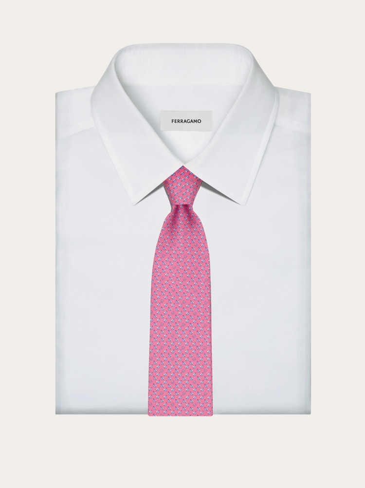 Cravatta in seta stampa Mail Gallery image 4