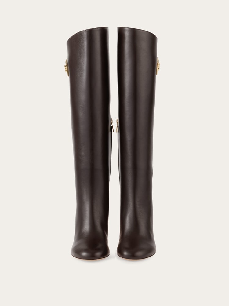 Knee high boot with Hug buckle detail Gallery image 3