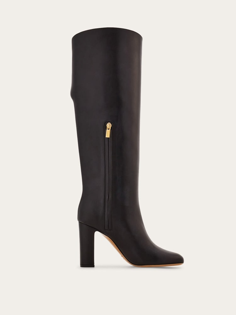 Knee high boot with Hug buckle detail Gallery image 6