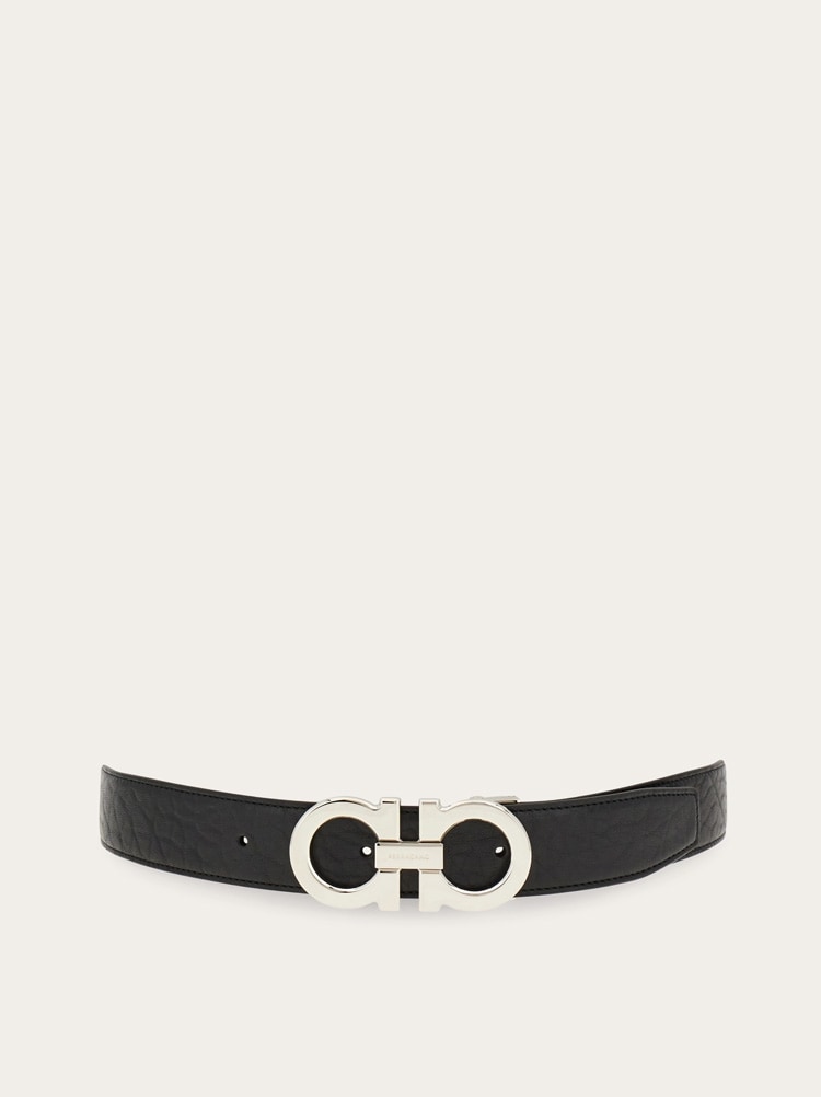 Reversible and adjustable Gancini belt Gallery image 1