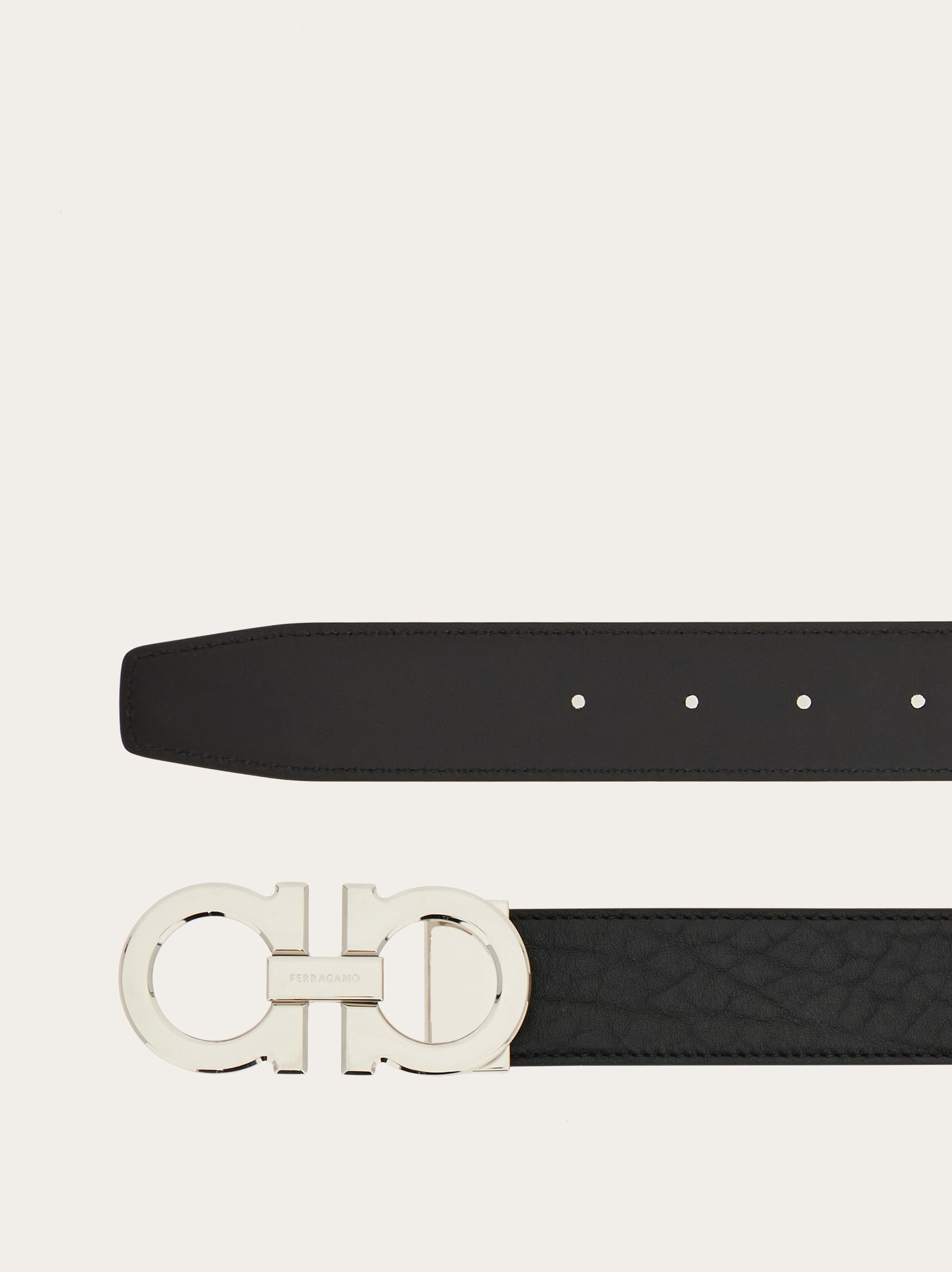 Reversible and adjustable Gancini belt - Men | Ferragamo