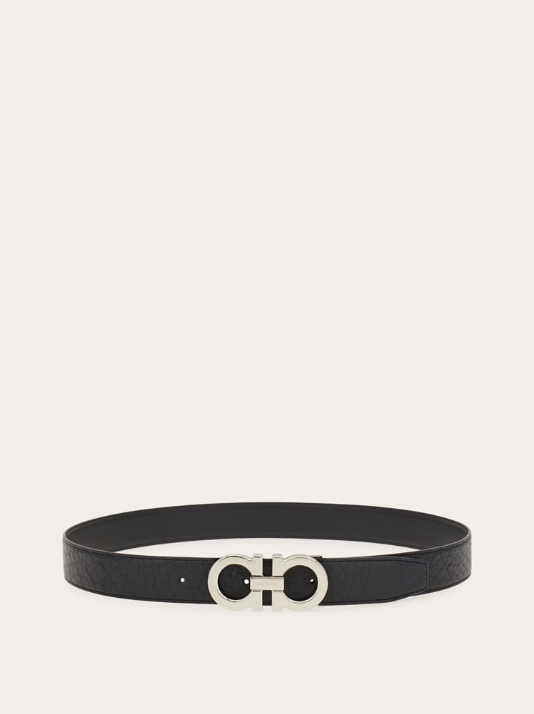 Reversible and adjustable Gancini belt Gallery image 3