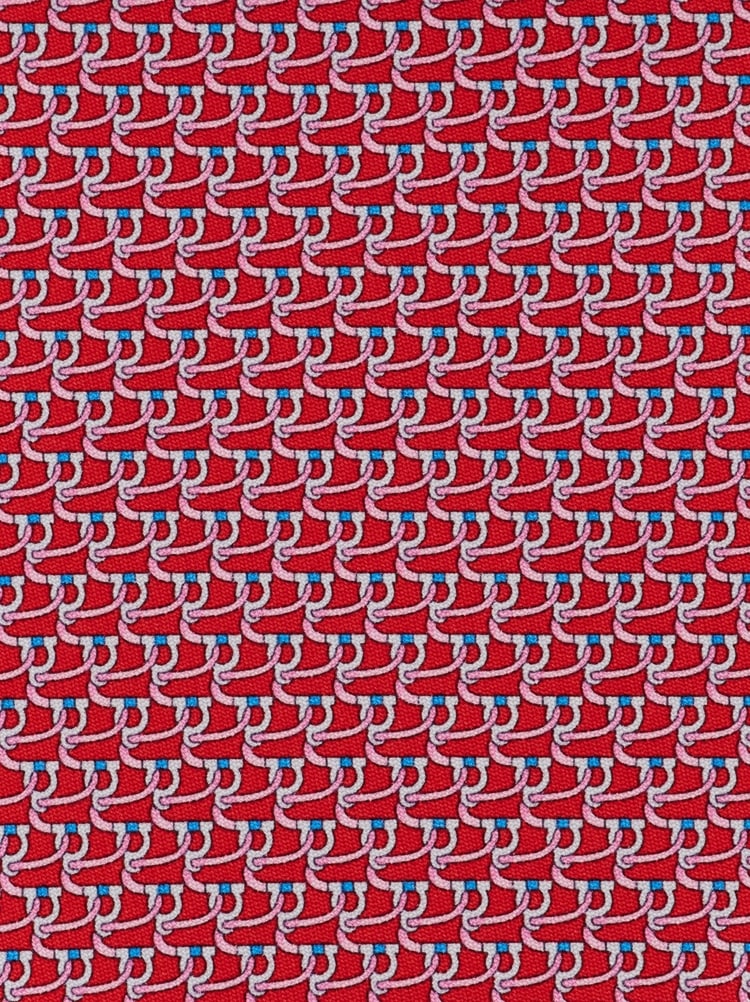 Cravatta in seta stampa Gancini Gallery image 2