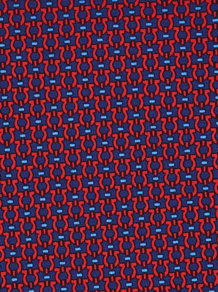 Cravatta in seta stampa Gancini Gallery image 2