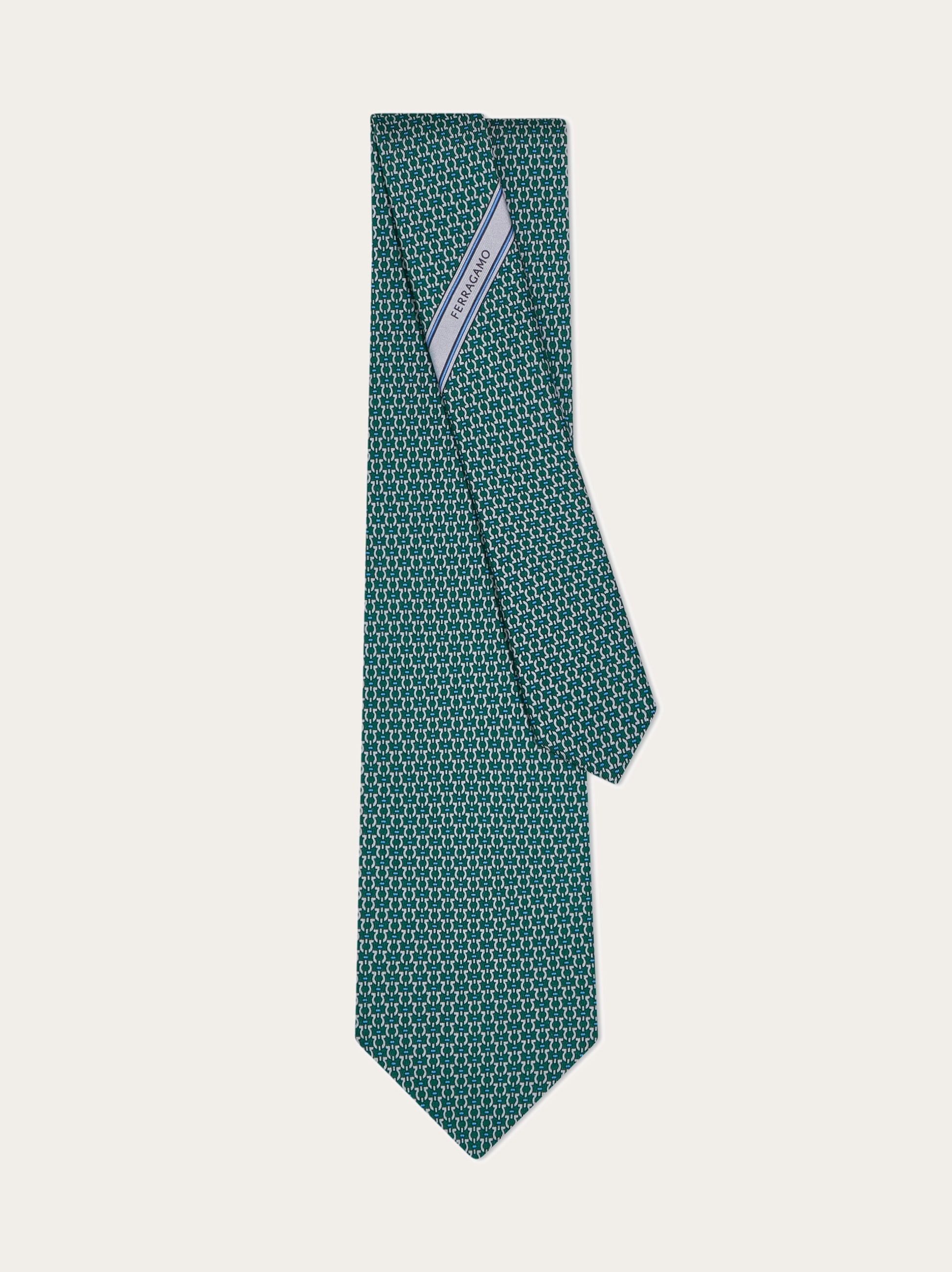 Gancini print silk tie - Men | Ferragamo