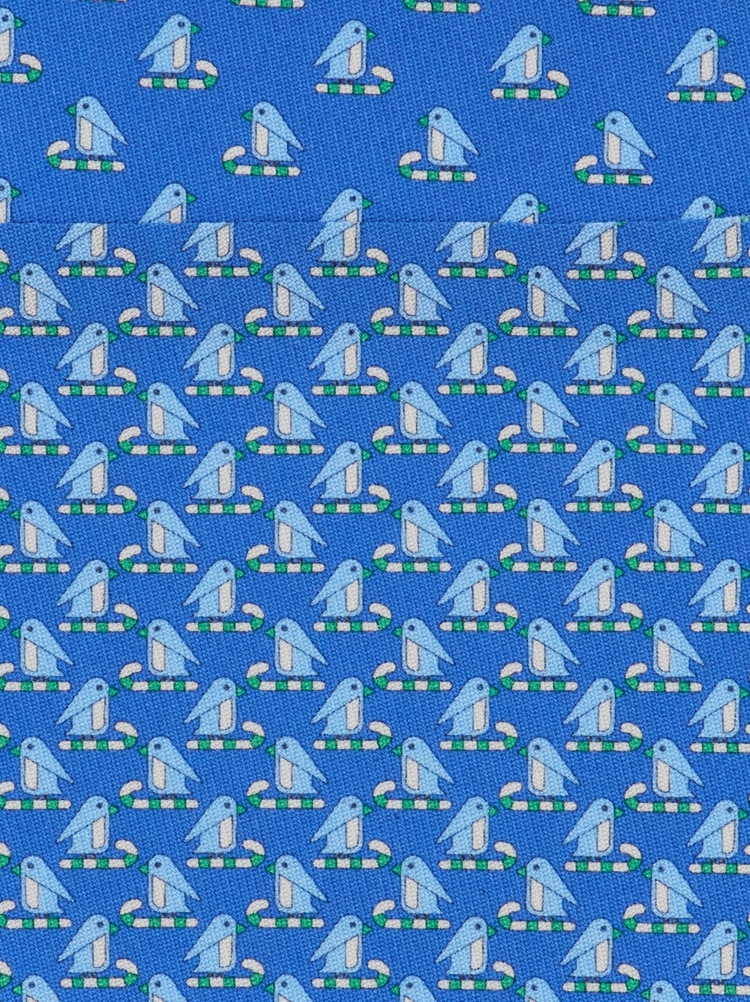 Penguin print silk tie Gallery image 2
