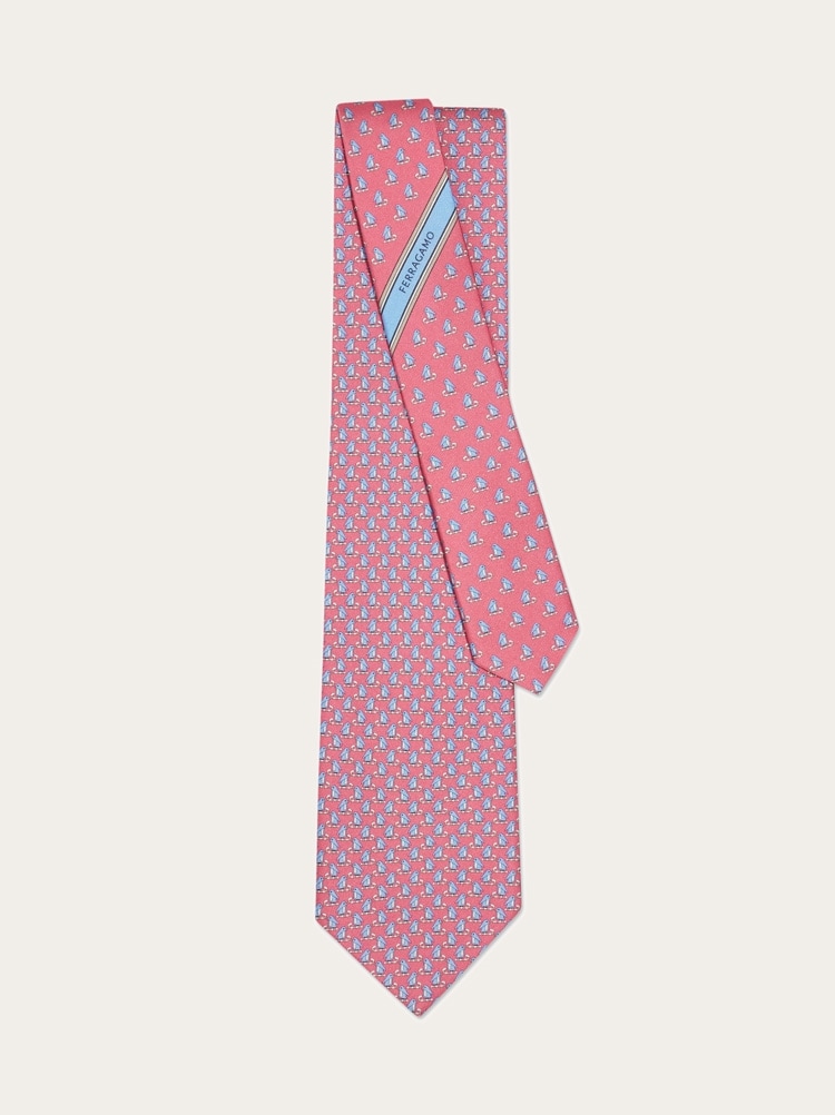 Penguin print silk tie Gallery image 3