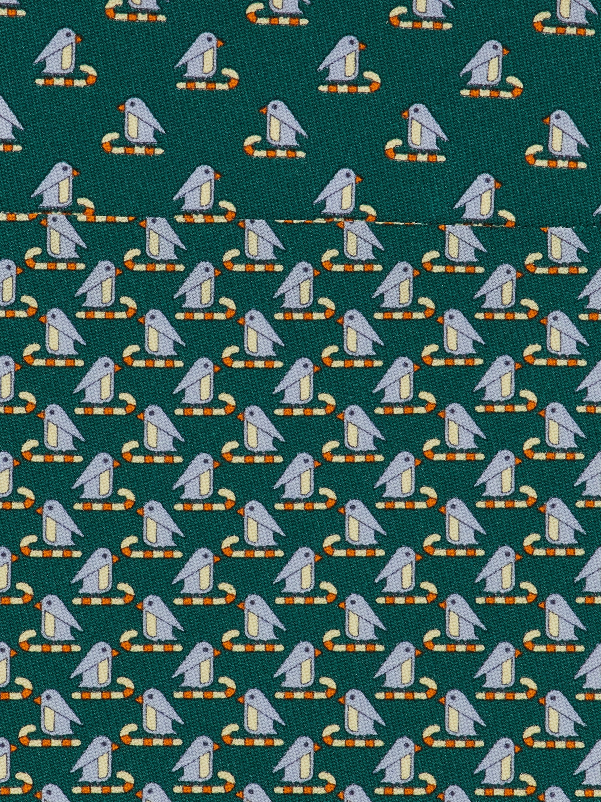 Penguin print silk tie - Men | Ferragamo