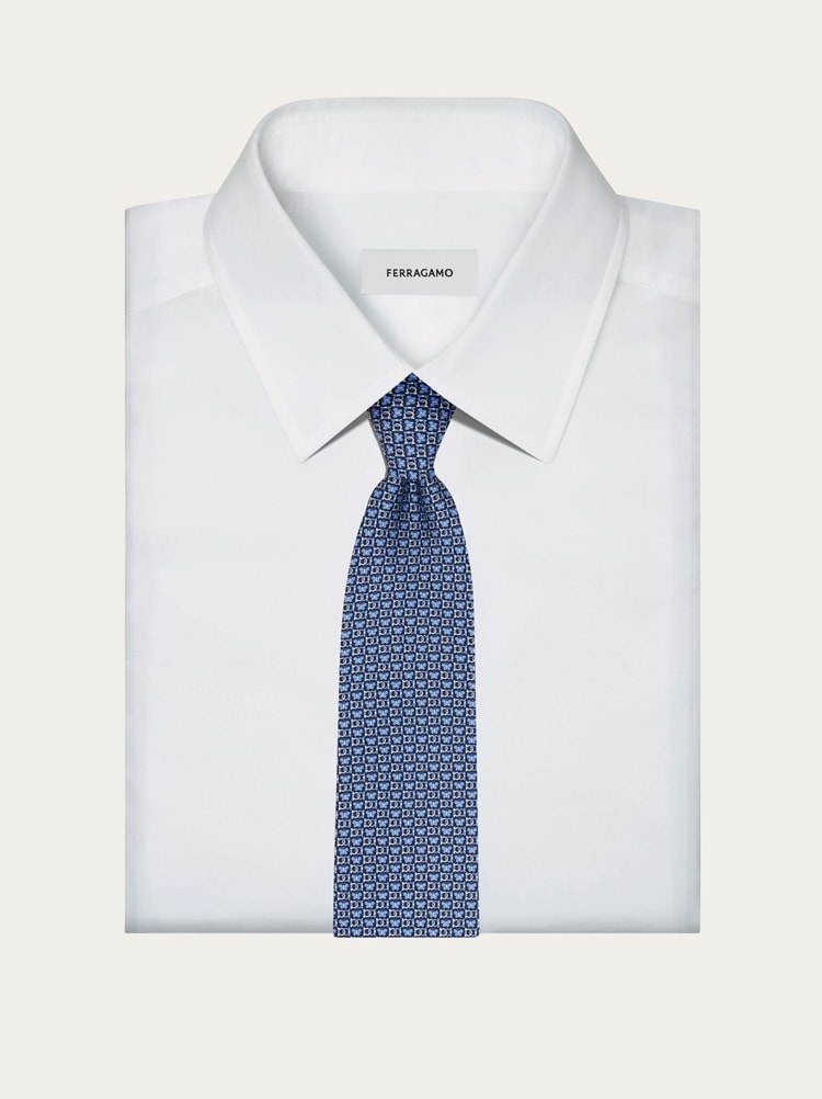 Butterfly print silk tie Gallery image 4