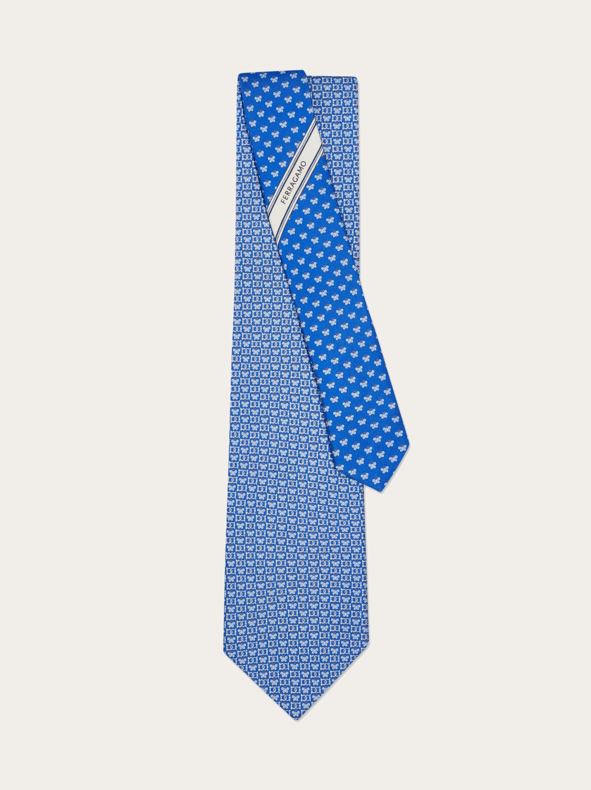 Butterfly print silk tie - Men | Ferragamo