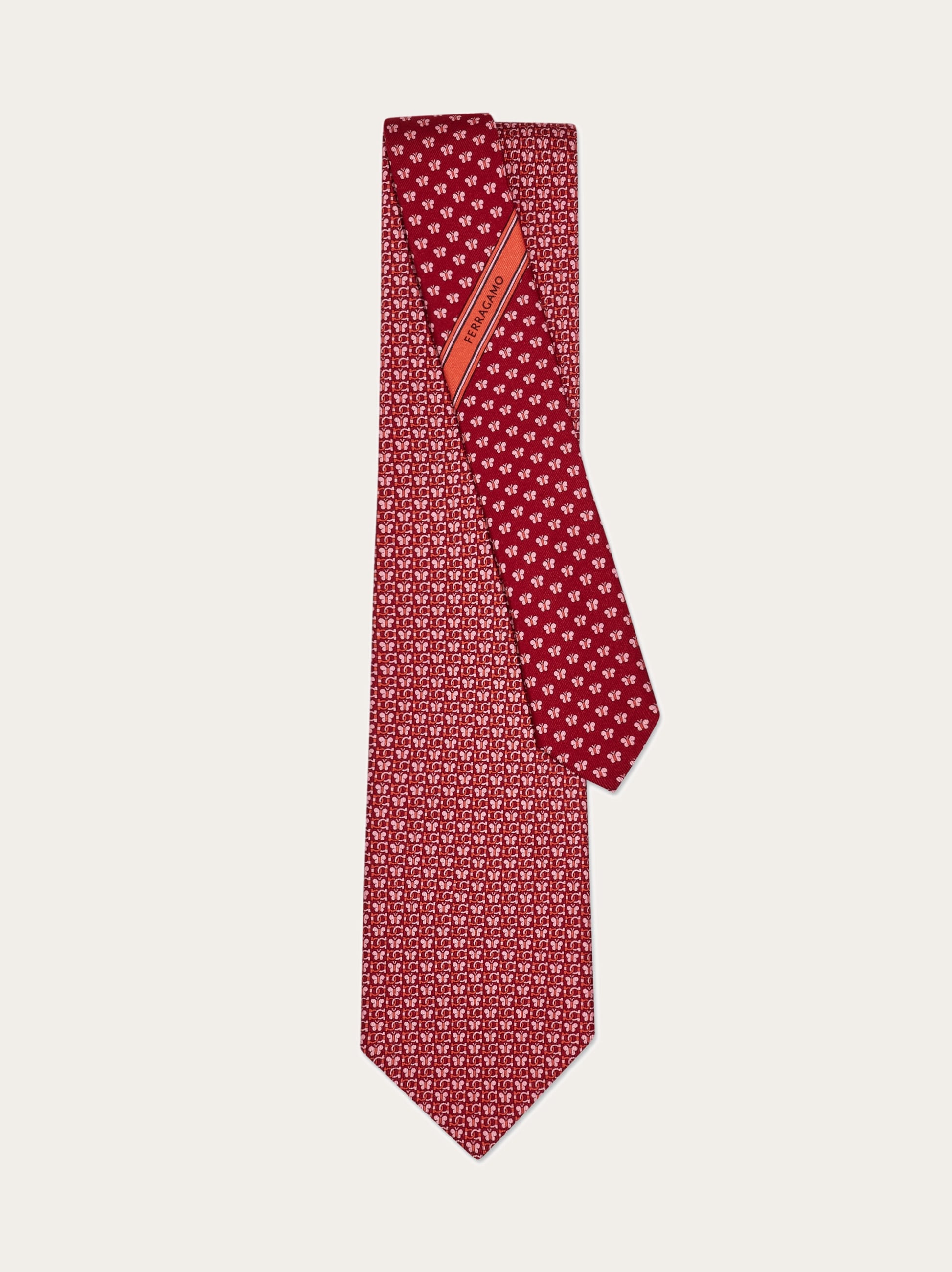 Butterfly print silk tie - Men | Ferragamo