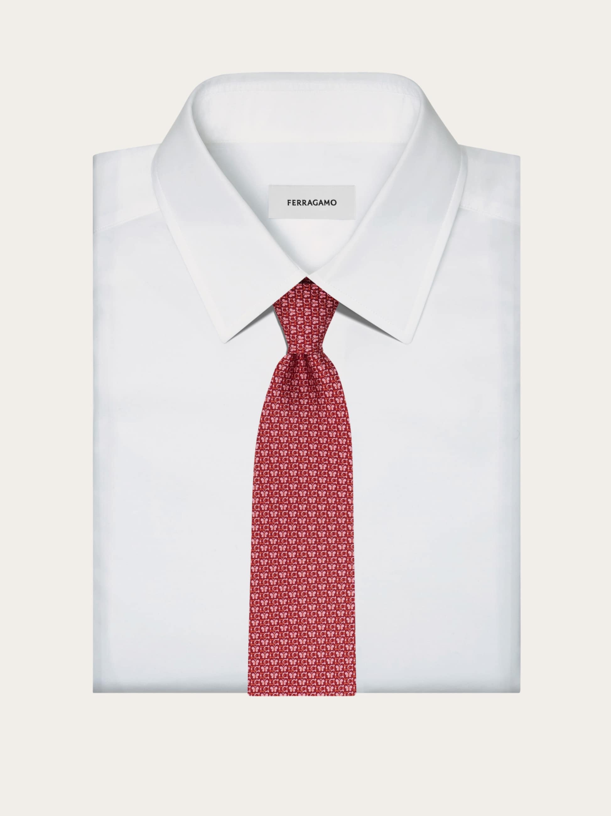 Butterfly print silk tie - Men | Ferragamo