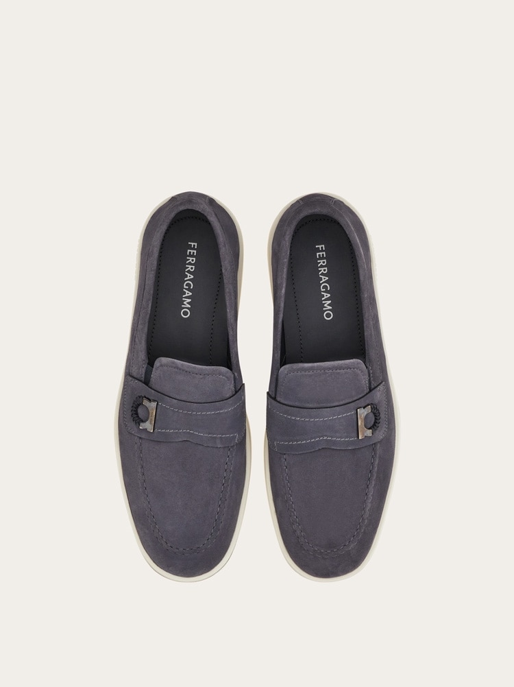 Boat shoe loafer with Gancini ornament Gallery image 3