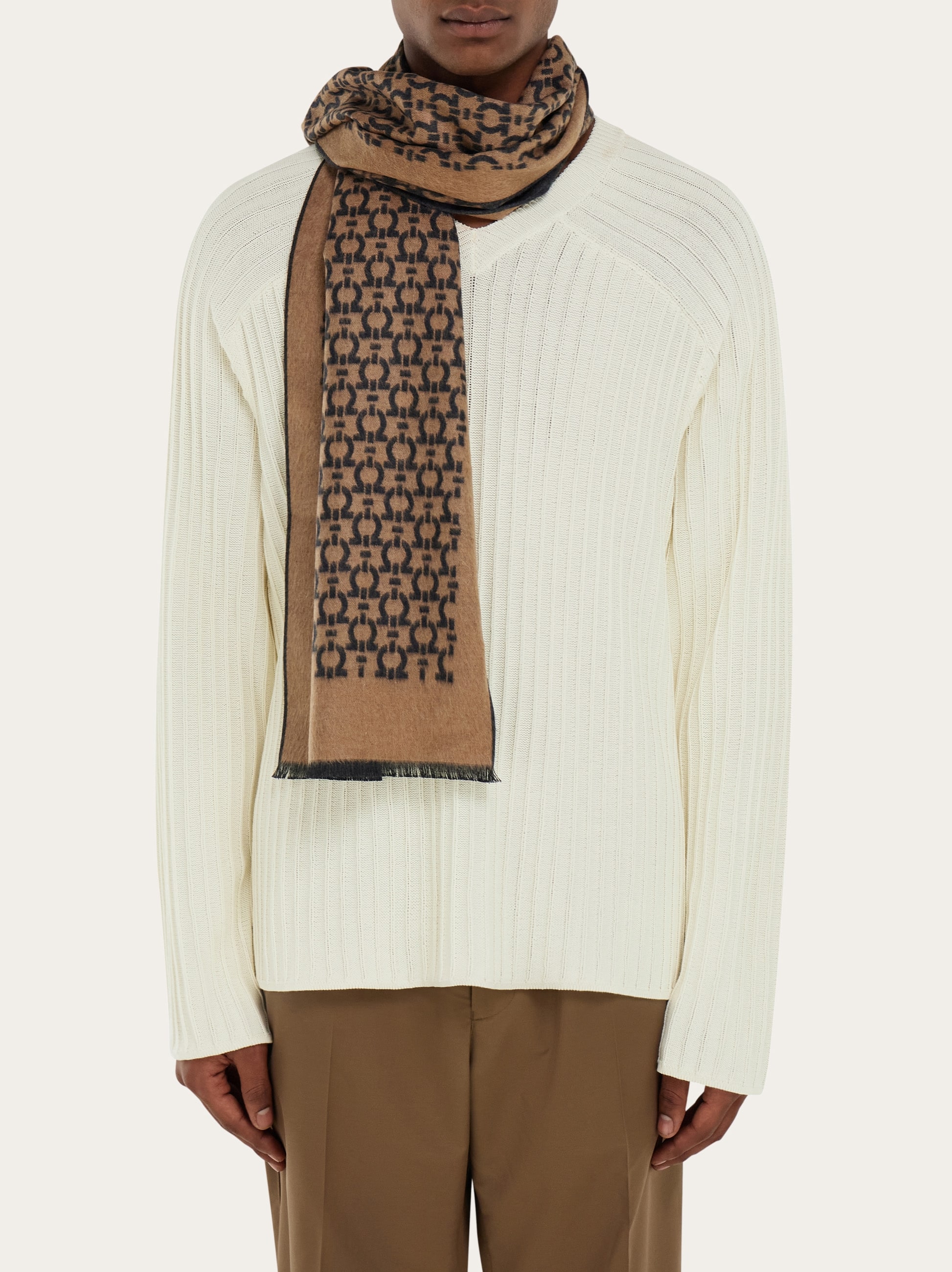 Gancini silk scarf - Men | Ferragamo