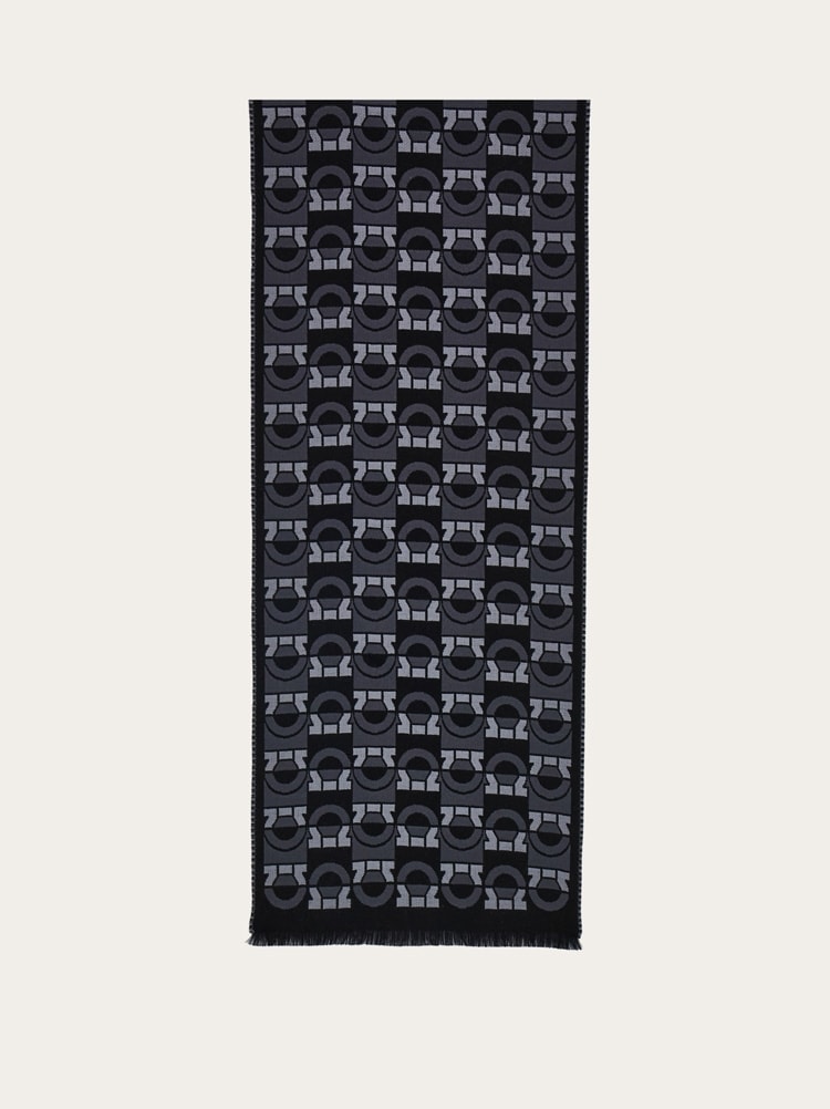 Gancini jacquard scarf Gallery image 4