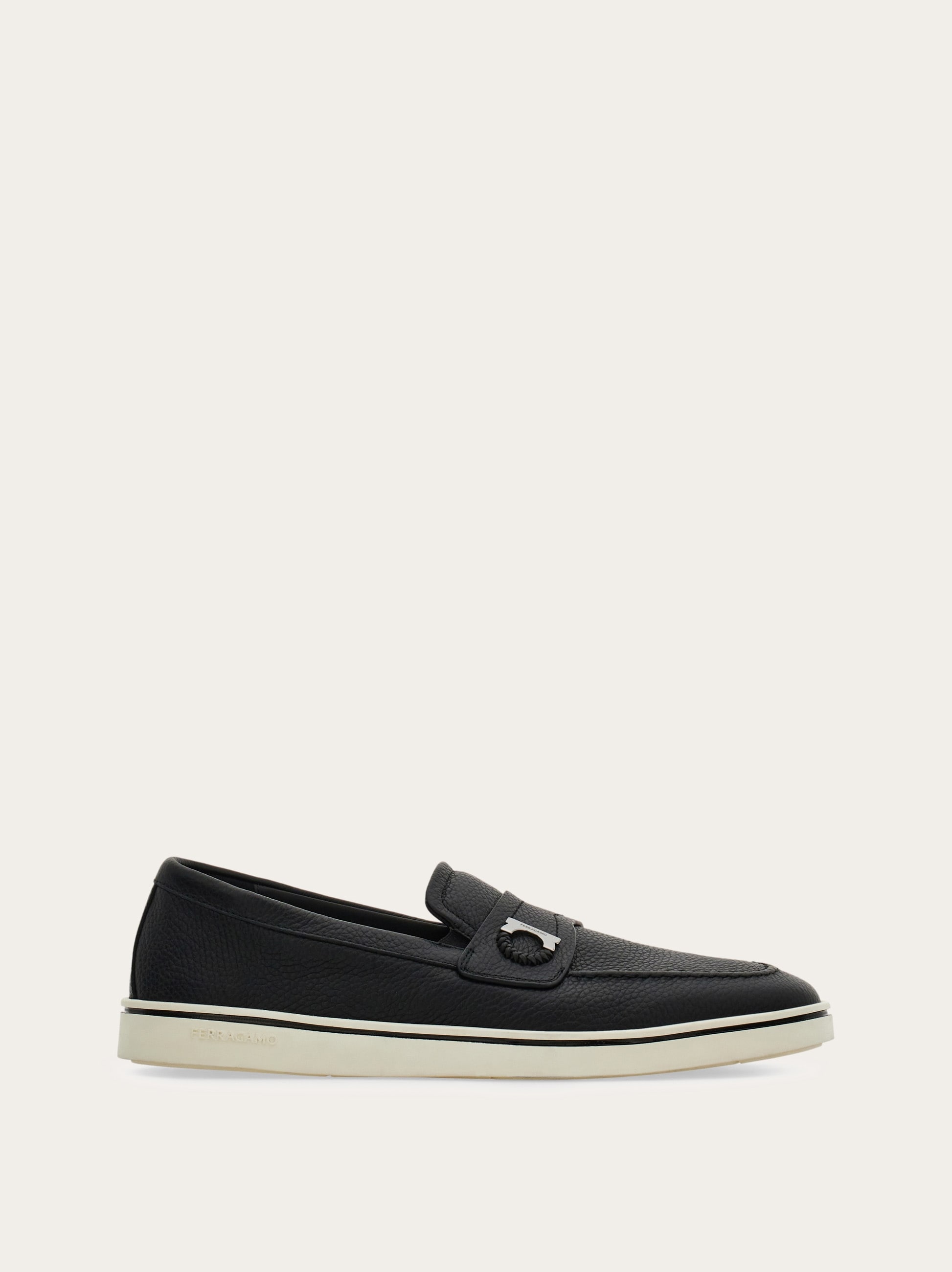 Boat shoe loafer with Gancini ornament - Men | Ferragamo
