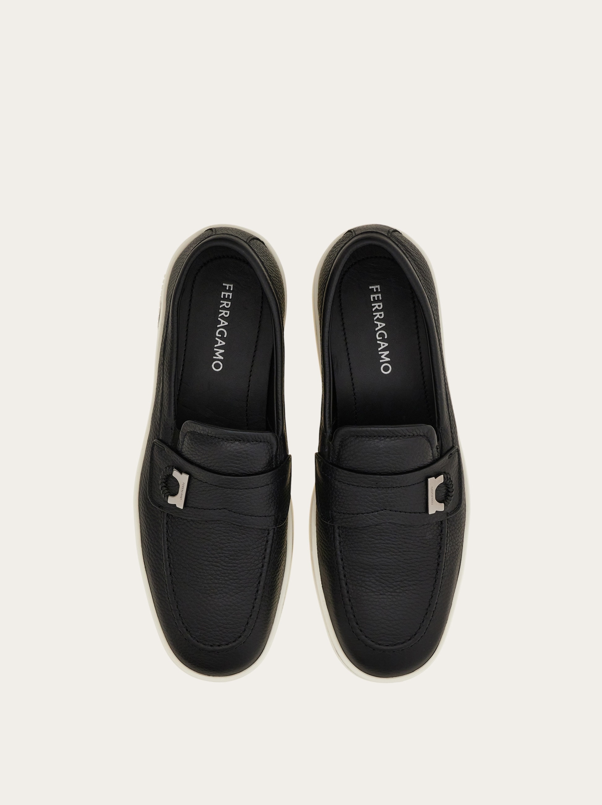 Boat shoe loafer with Gancini ornament - Men | Ferragamo