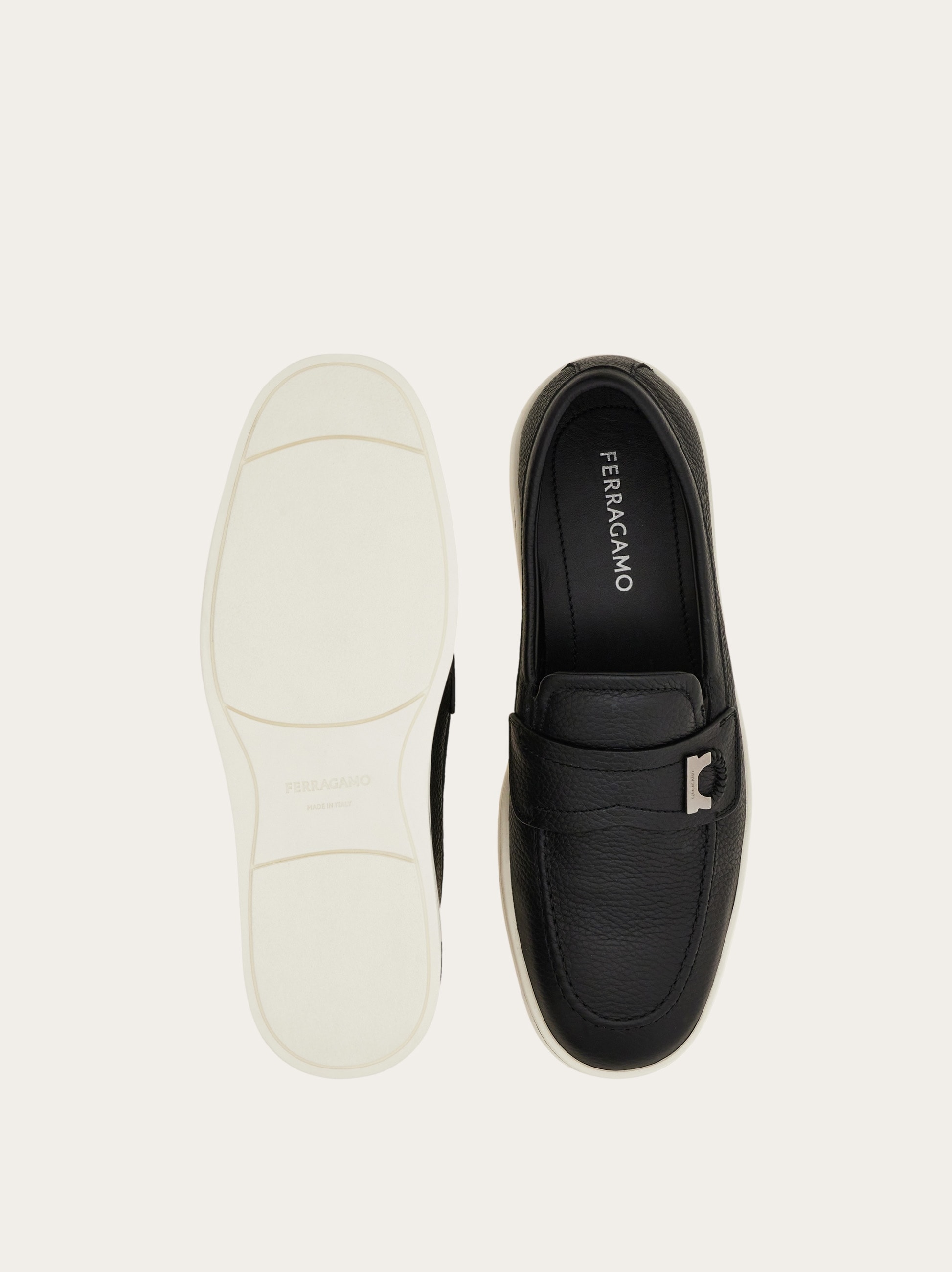 Boat shoe loafer with Gancini detail - Men | Ferragamo