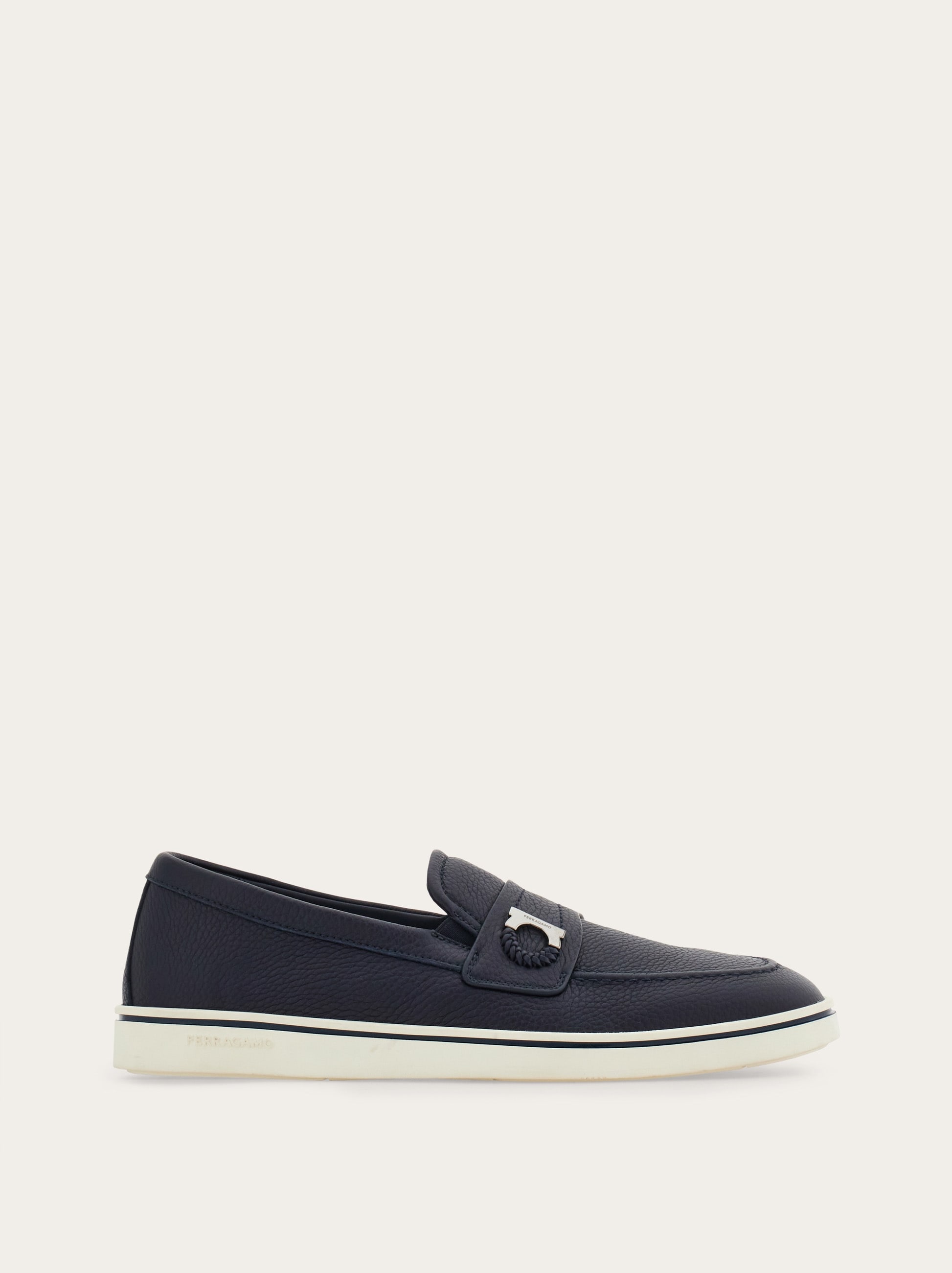 Boat shoe loafer with Gancini ornament - Men | Ferragamo