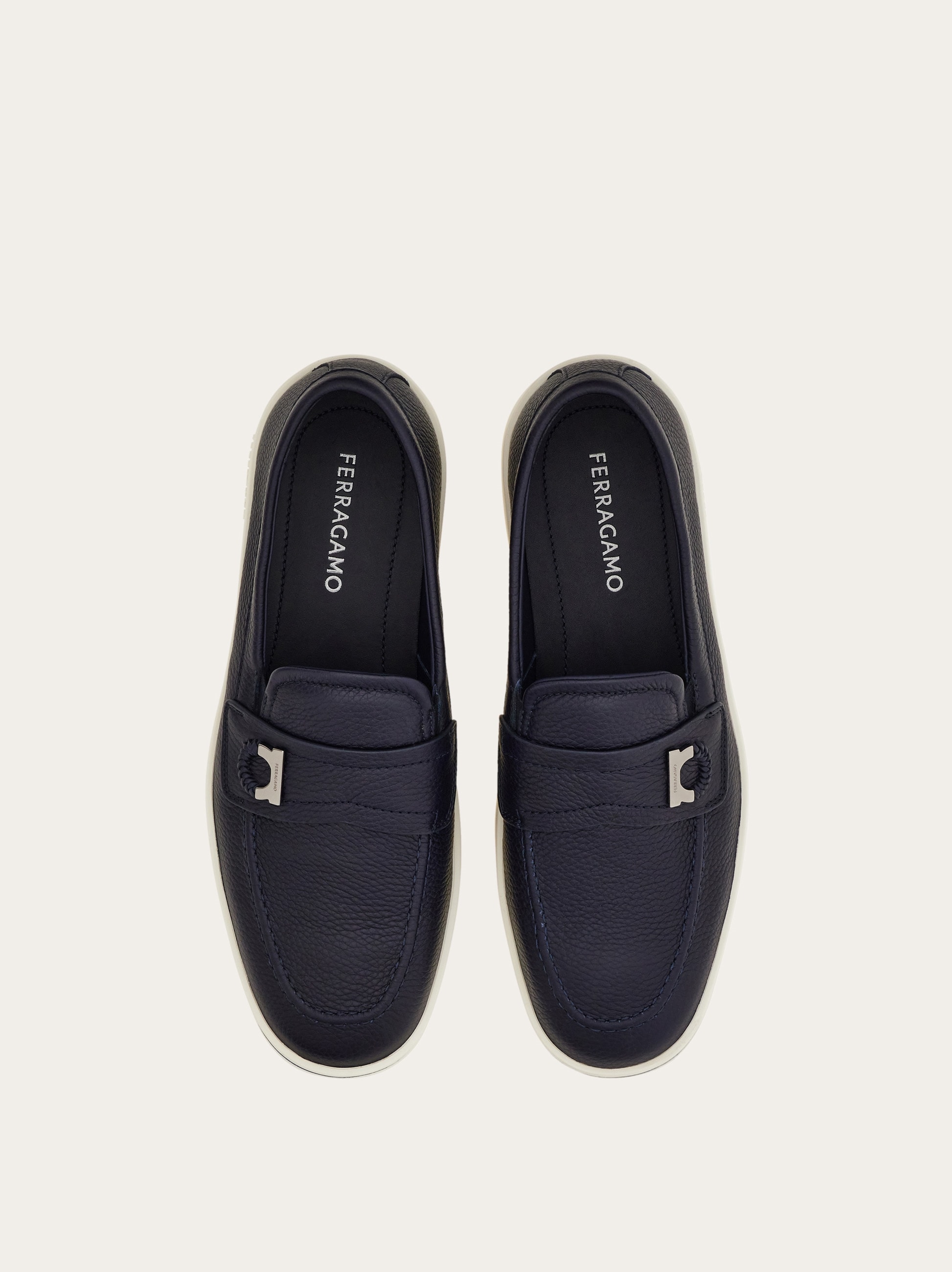 Boat shoe loafer with Gancini ornament - Men | Ferragamo