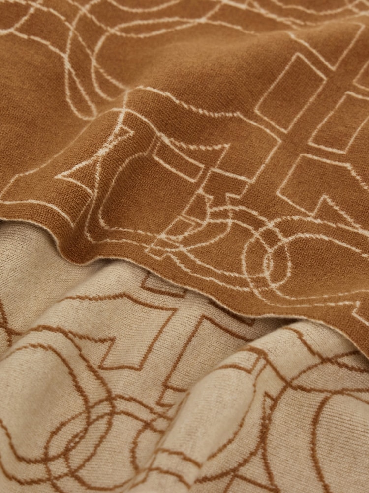 캐시미어 블렌드 간치니 스카프 Gallery image 6