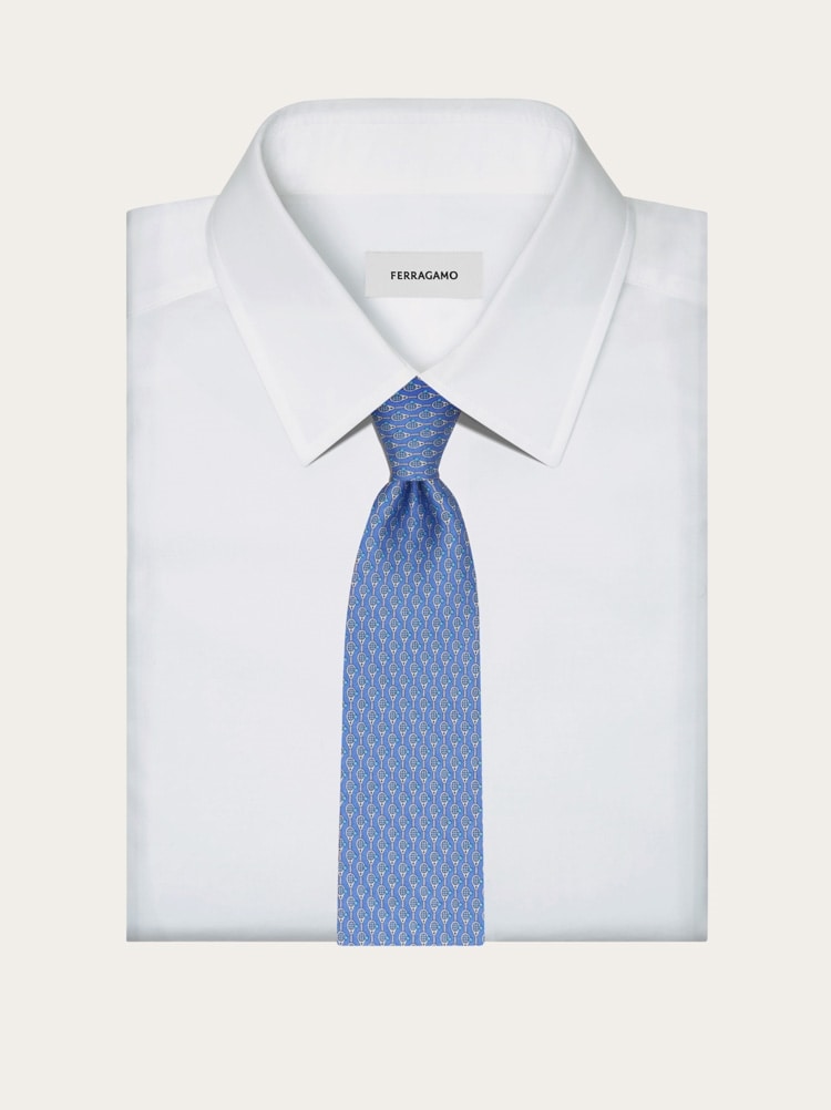 Corbata de seda estampado Tenis Gallery image 4