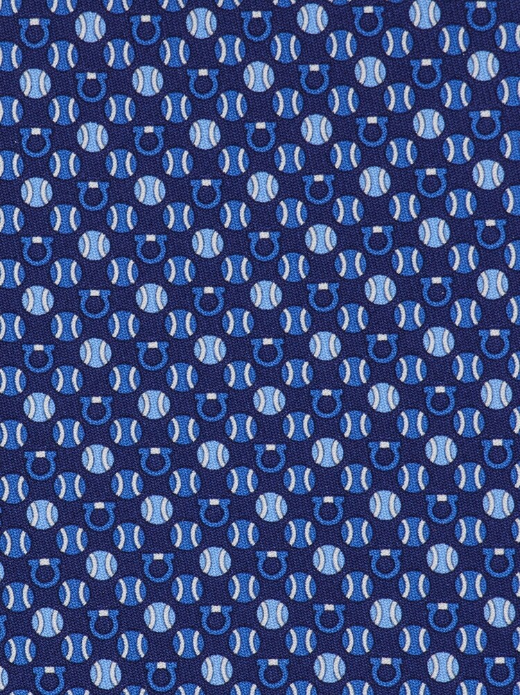 Tennis print silk tie Gallery image 2