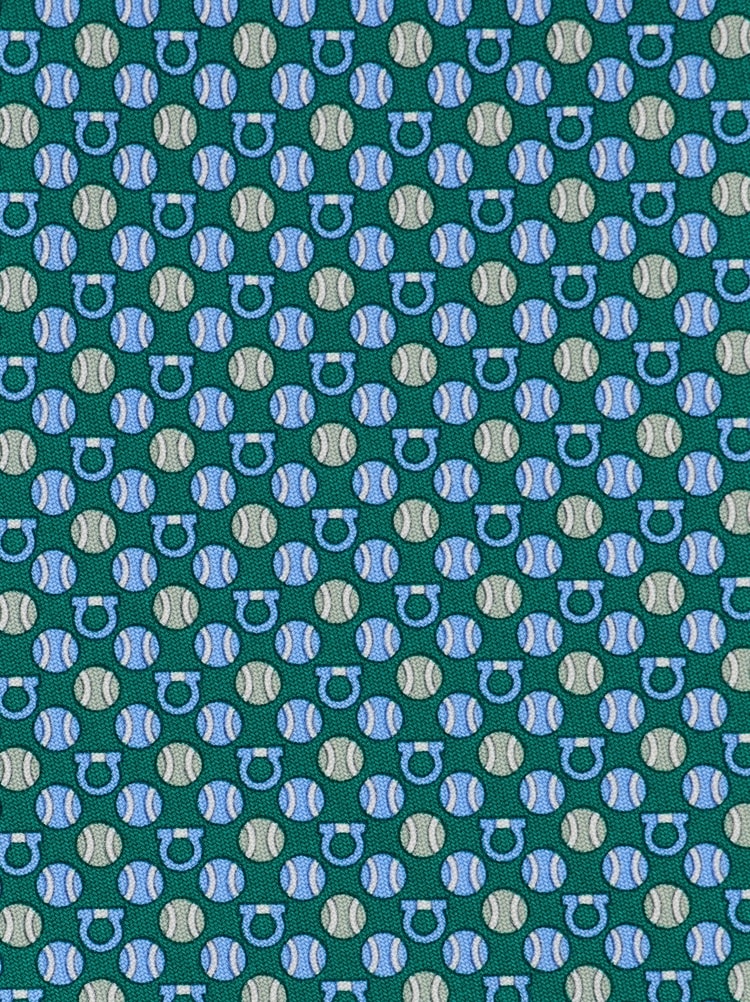 Tennis print silk tie Gallery image 2