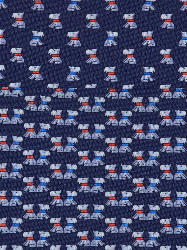 Terrier print silk tie Gallery image 2