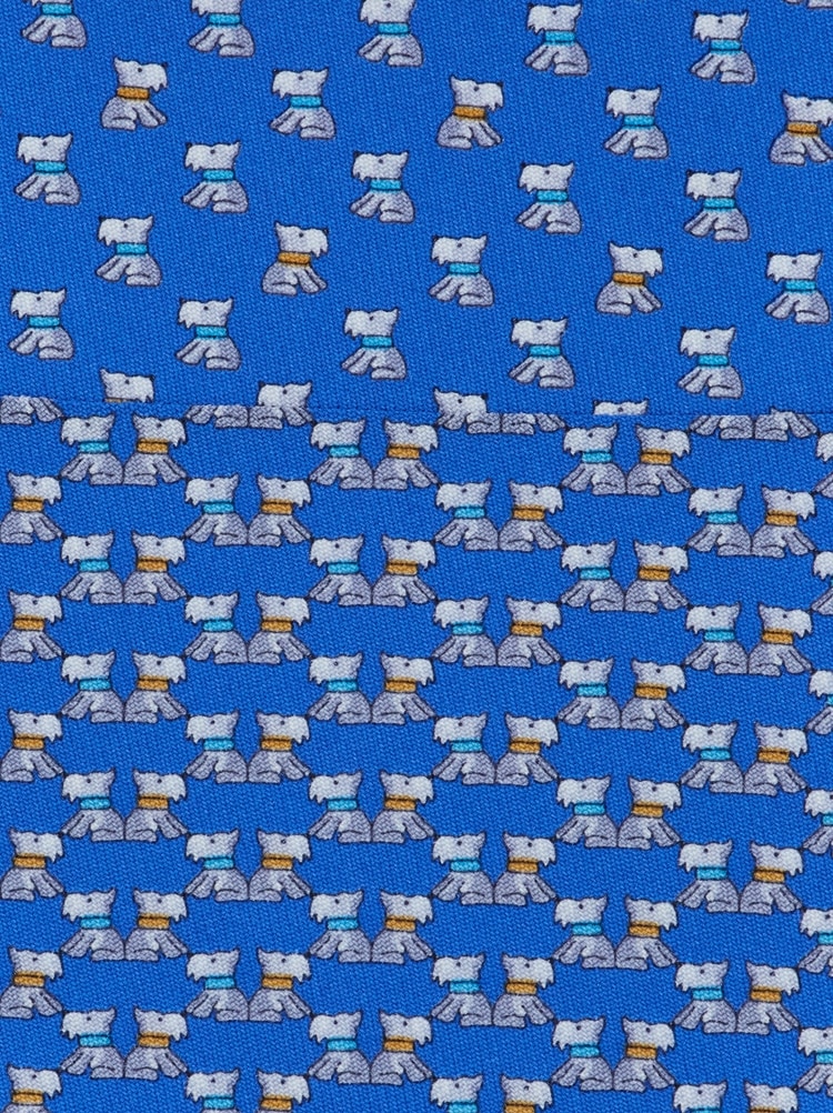 Terrier print silk tie Gallery image 2