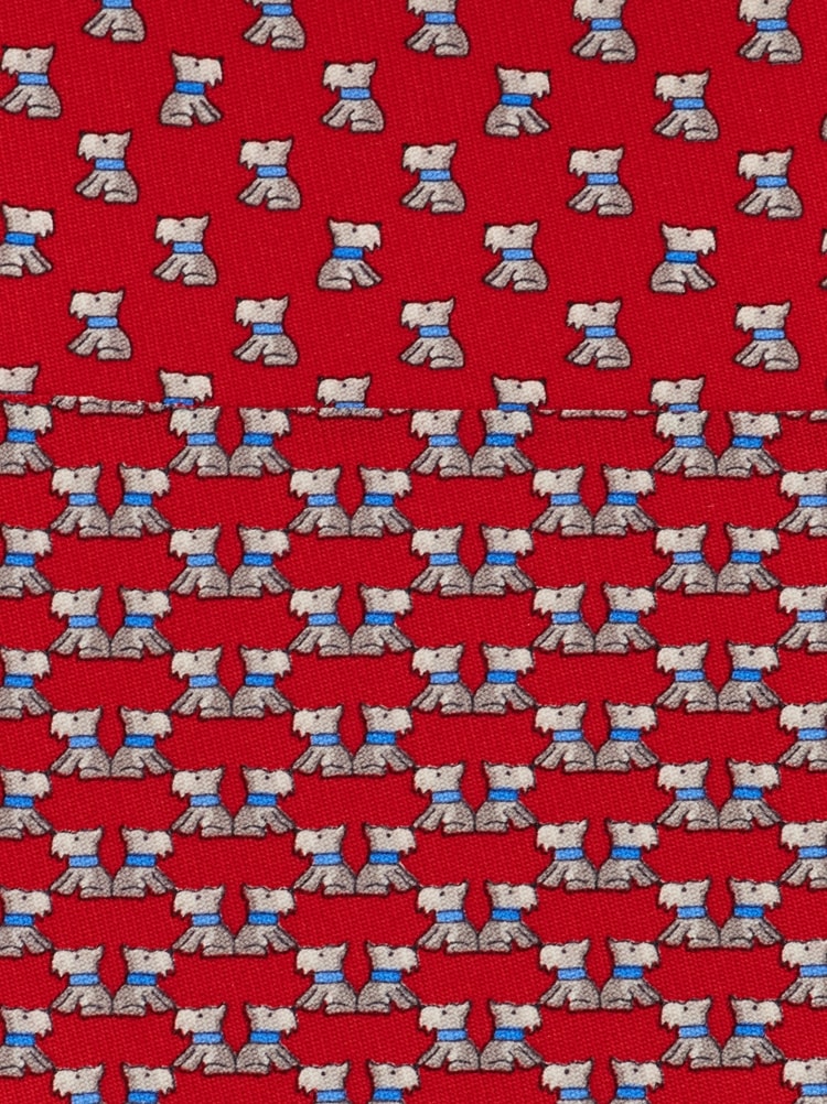 Terrier print silk tie Gallery image 2
