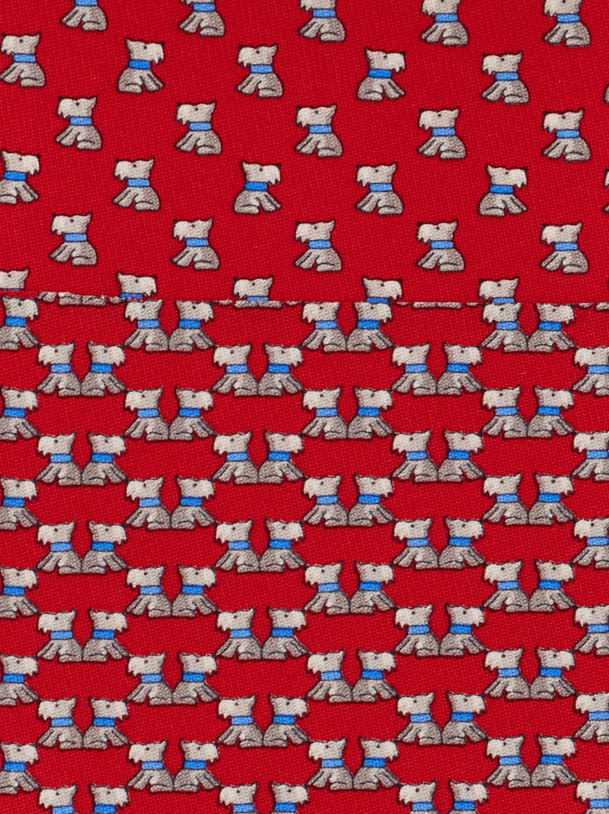 Terrier print silk tie - Men | Ferragamo