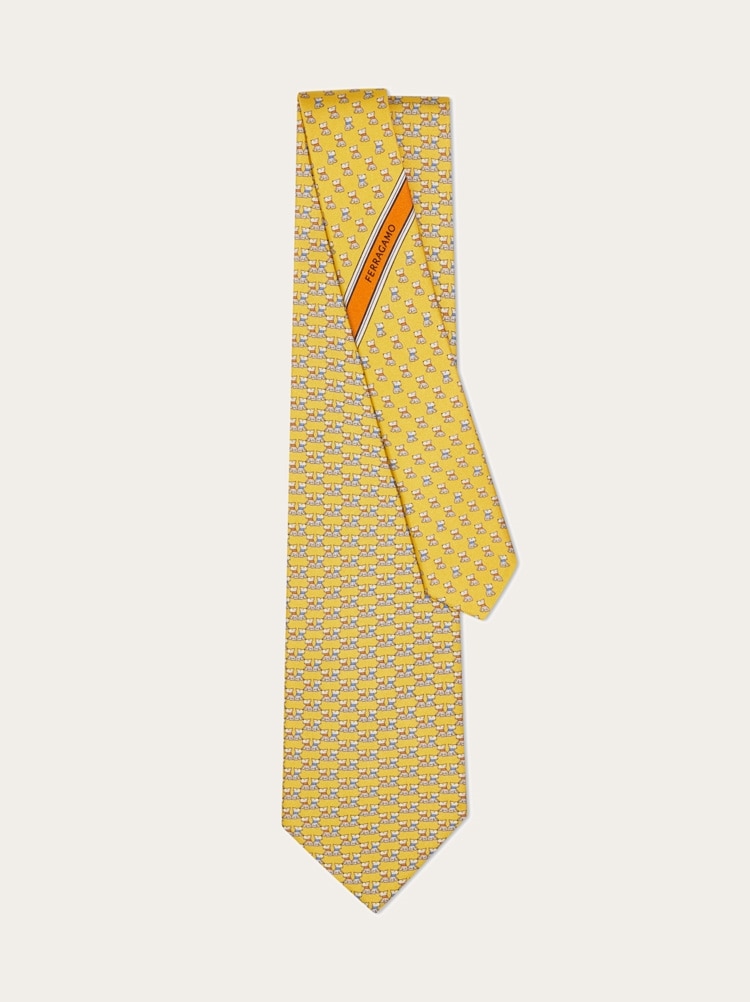 Terrier print silk tie Gallery image 3