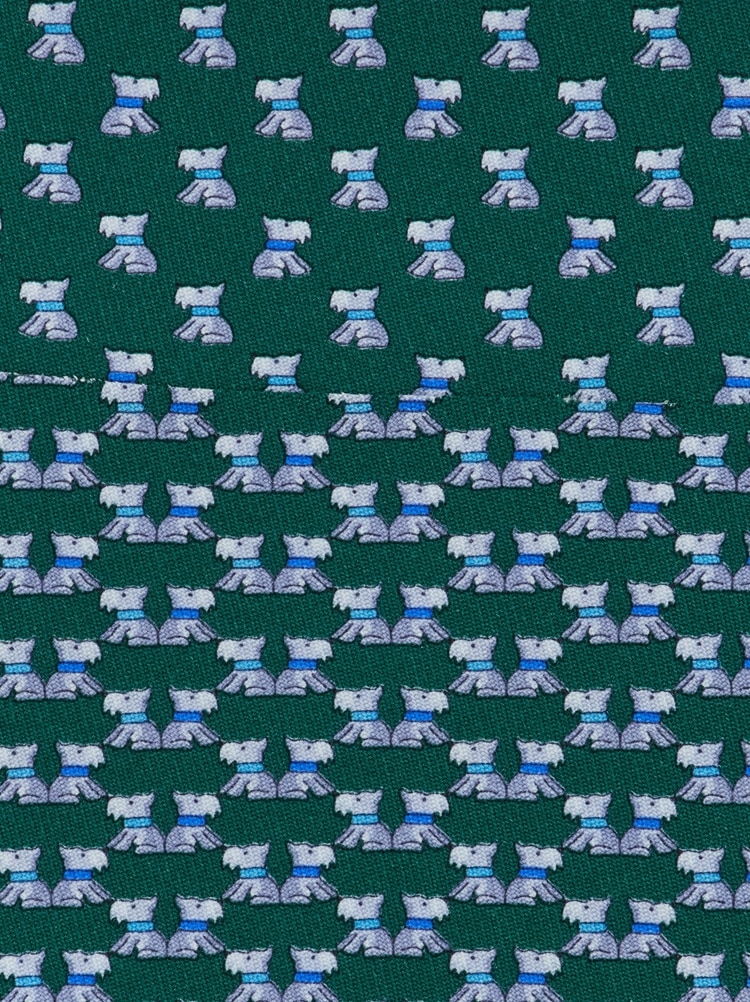Terrier print silk tie Gallery image 2