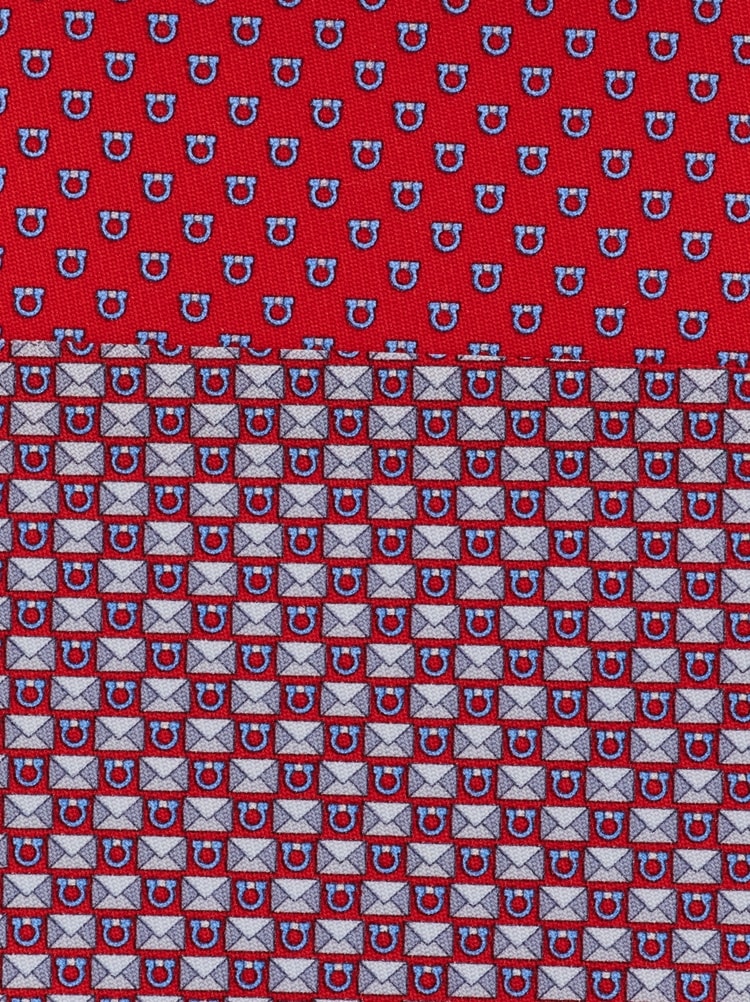 Gancini letter print silk tie Gallery image 2