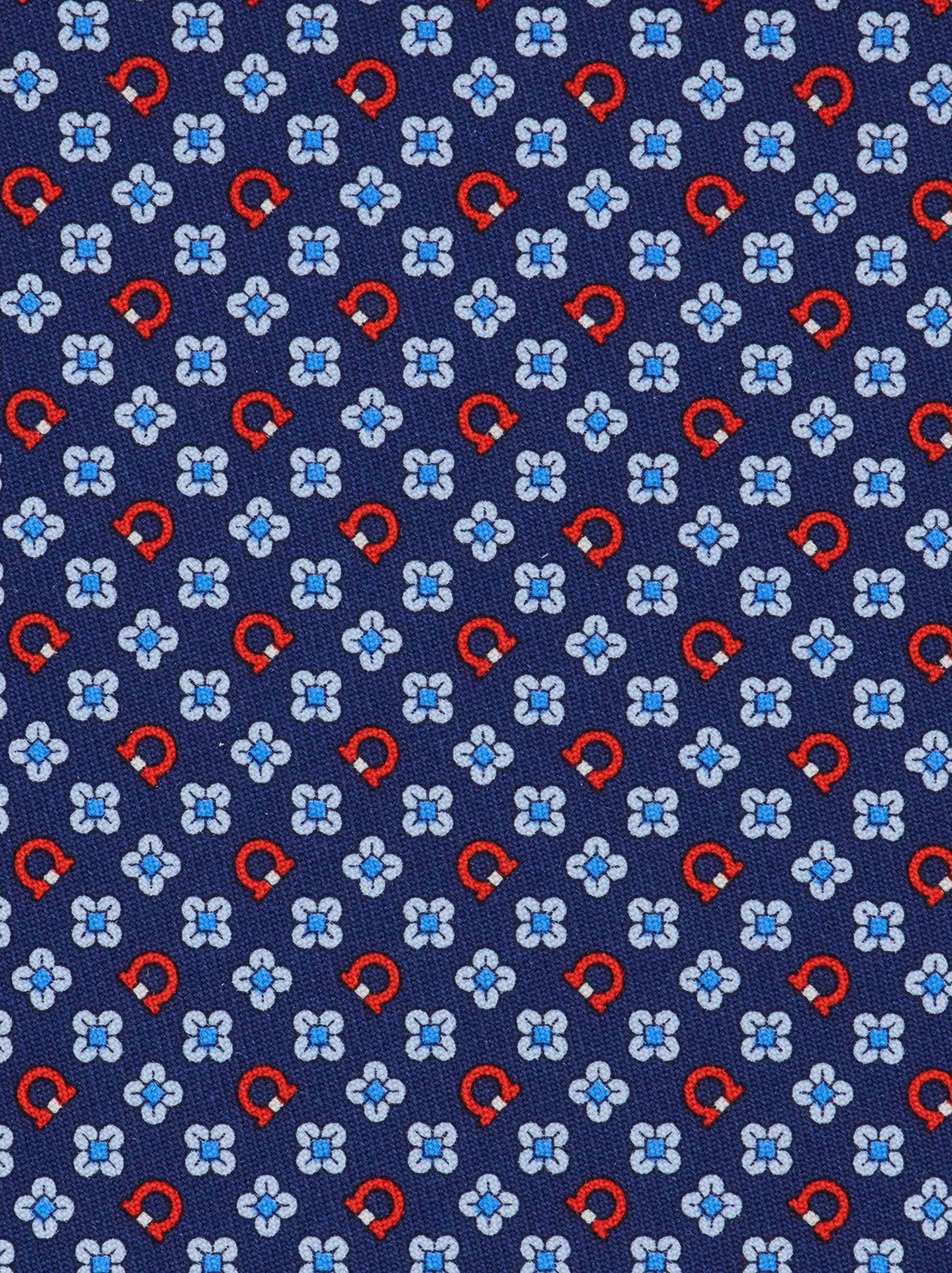 Gancini flower print silk tie - Men | Ferragamo