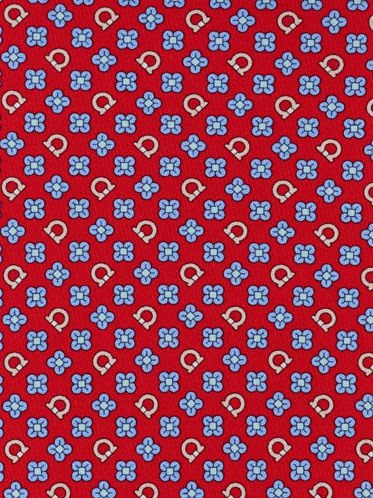 간치니 플라워 프린트 실크 타이 Gallery image 2