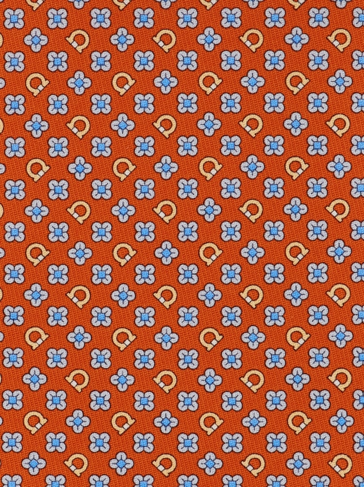 Cravatta in seta stampa Gancini flower Gallery image 2