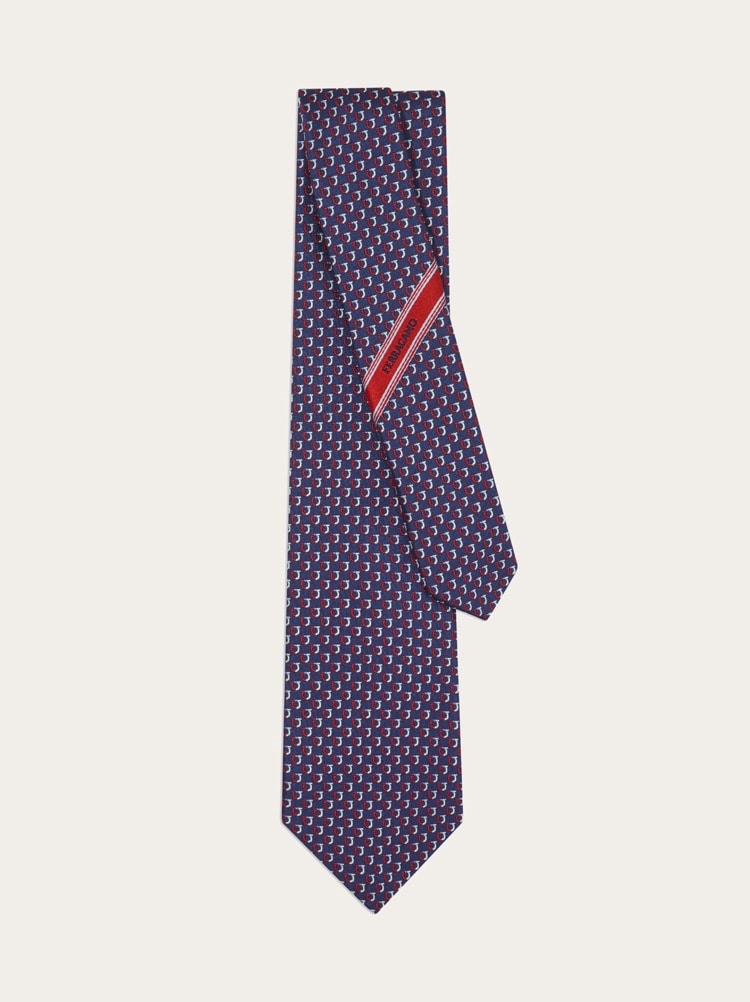Bicolor Gancini jacquard tie Gallery image 3