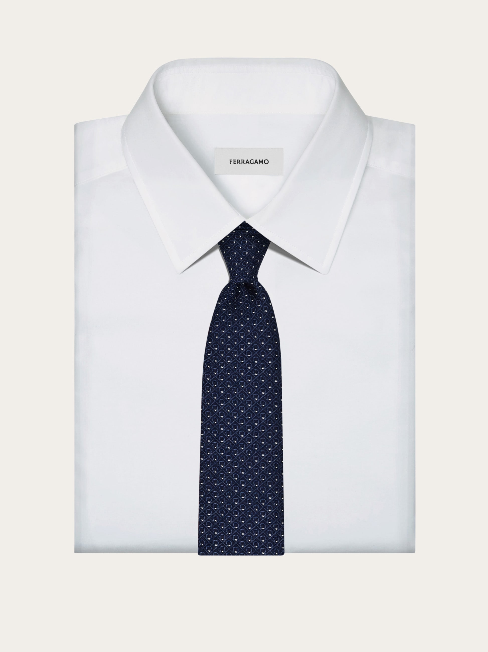 Gancini jacquard silk tie - Men | Ferragamo