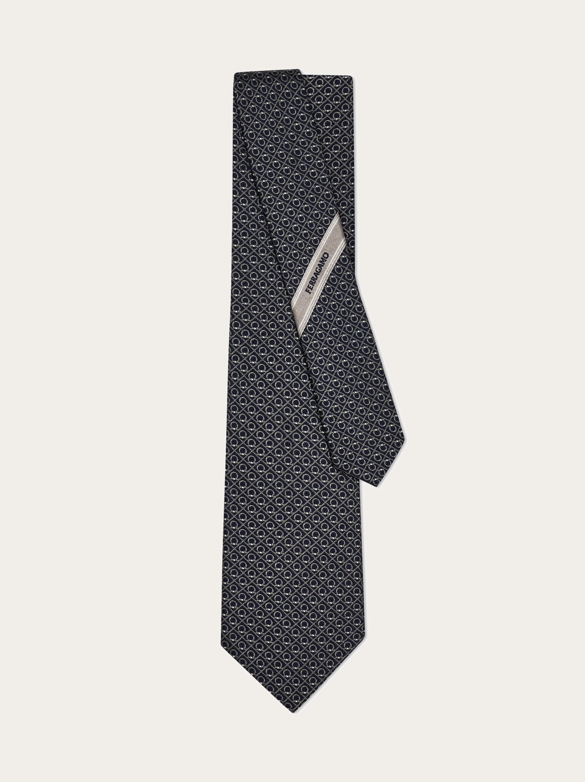 Gancini jacquard silk tie - Men | Ferragamo