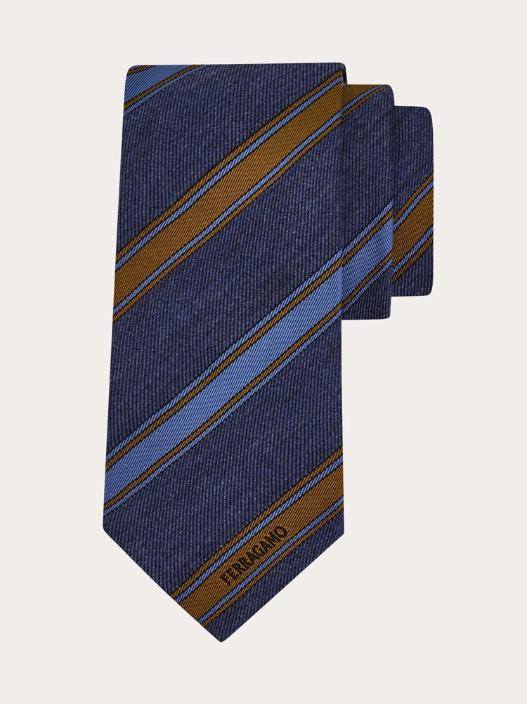 Regimental jacquard tie Gallery image 1