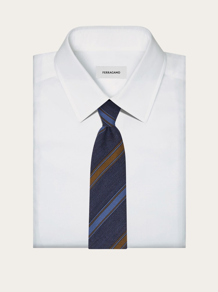 Regimental jacquard tie Gallery image 4