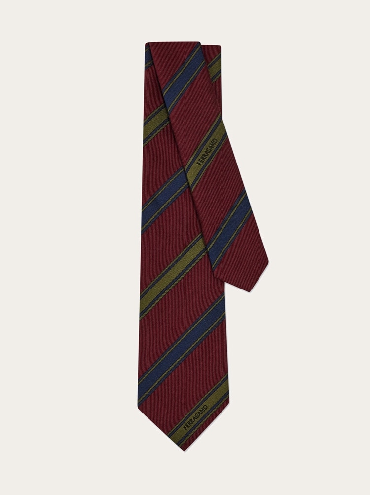Regimental jacquard tie Gallery image 3