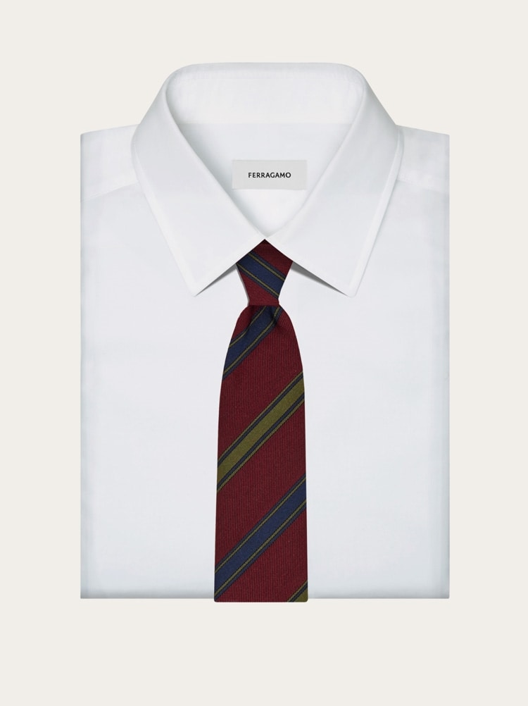 Regimental jacquard tie Gallery image 5