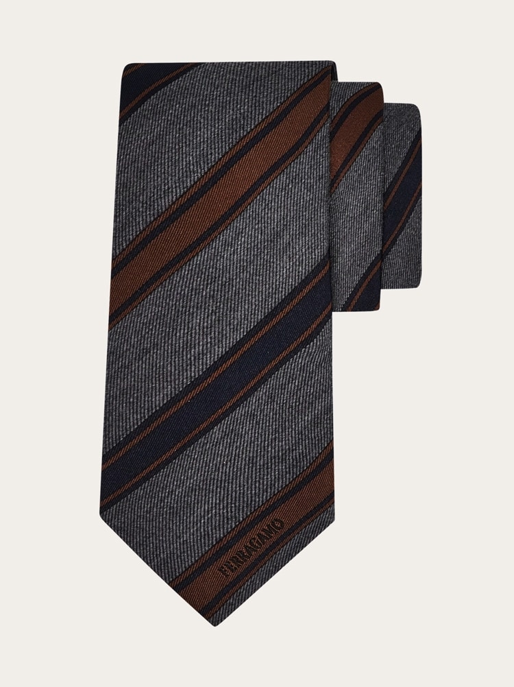 Regimental jacquard tie Gallery image 1